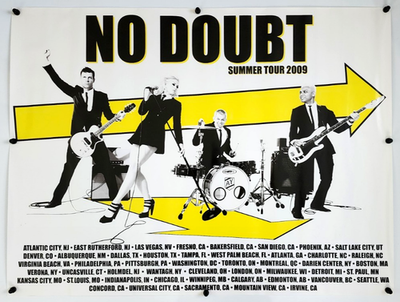 No Doubt Concert Poster 2009 Summer Tour RARE 24x32 | eBay