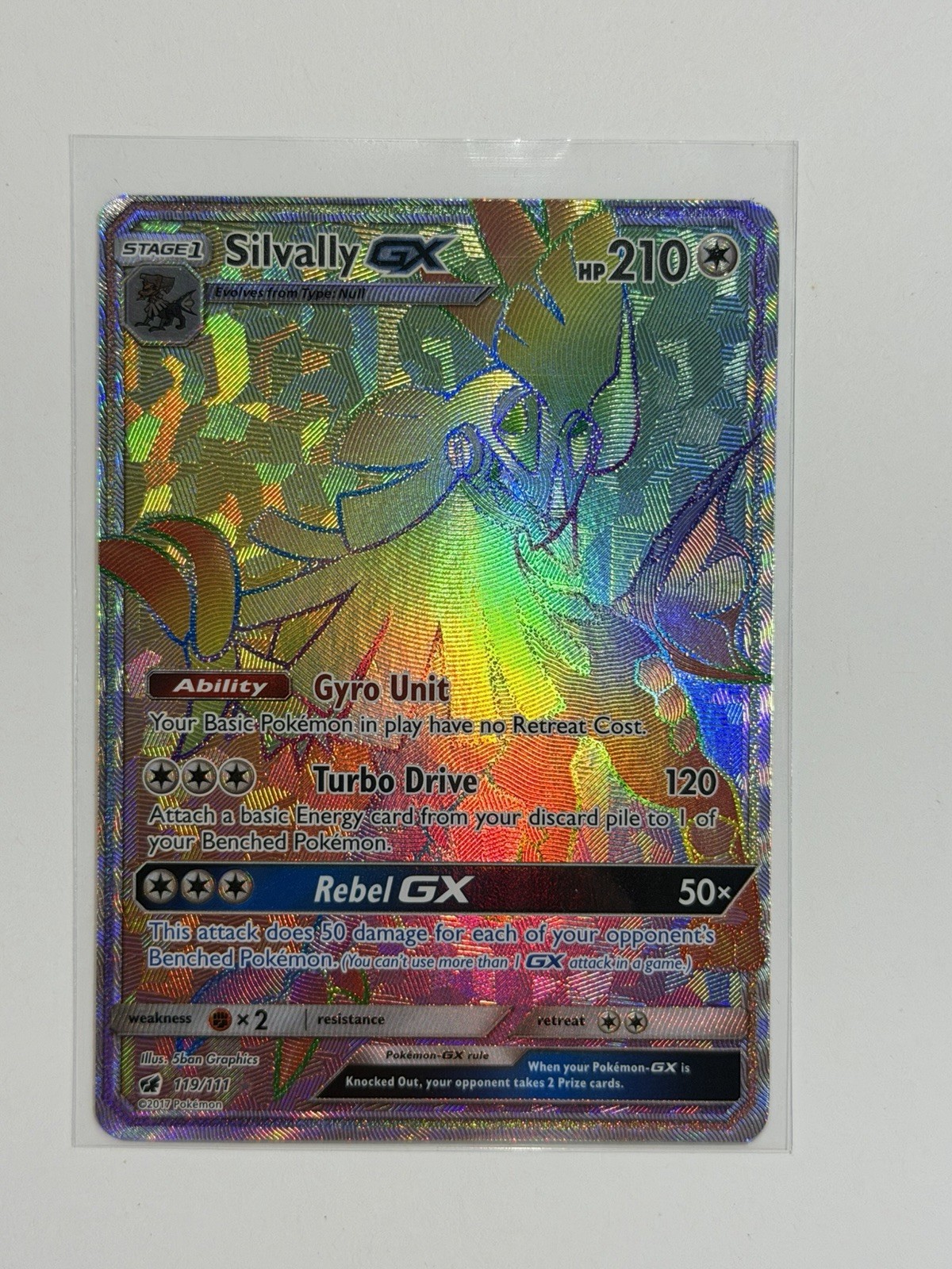 Silvally GX Full Art Holo Secret Rare Card 119/111 Crimson Invasion