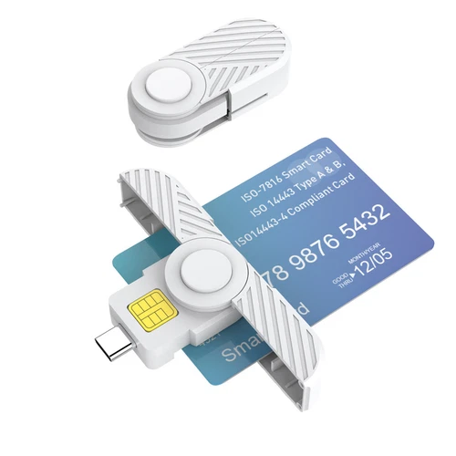 CAC ID/SIM/Credit Card Reader To USB-C Connecter For WIndows and Smart Phone b