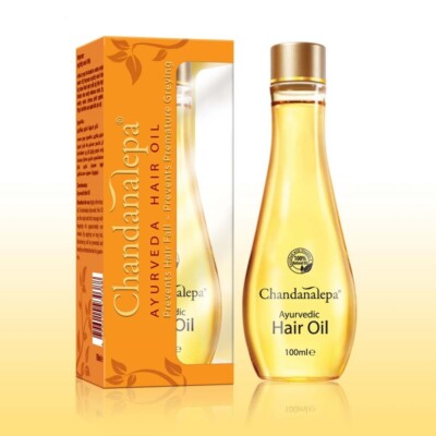 Chandanalepa Ayurvedic Hair Oil - 100mL (Pure Coconut, Olive, and Almond Oil)