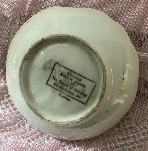 Rare Shell Shape Trinket Dish H.S. Marshhalltown Ia. Made By Wkeelock Vienna - Picture 4 of 4