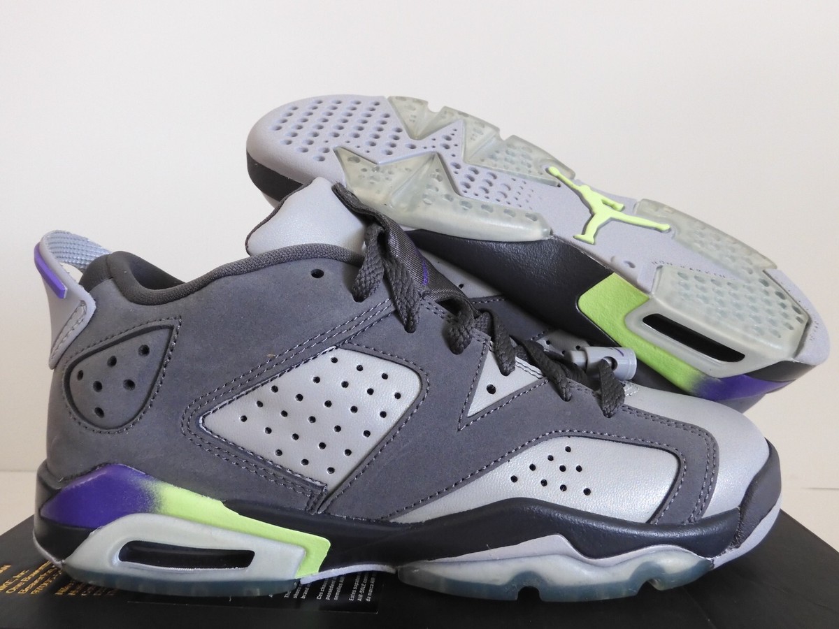 NIKE AIR JORDAN 6 RETRO LOW GG DARK GREY-GREEN SZ 7.5Y NIKE AIR JORDAN 6 RETRO LOW GG DARK GREY-GREEN SZ 7.5Y