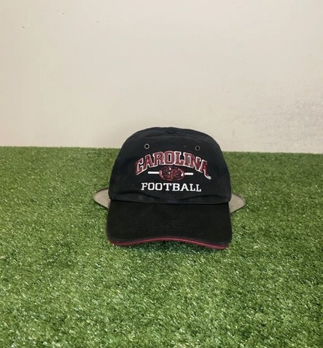 Vintage South Carolina Gamecocks hat cap strap back black red football zephyr