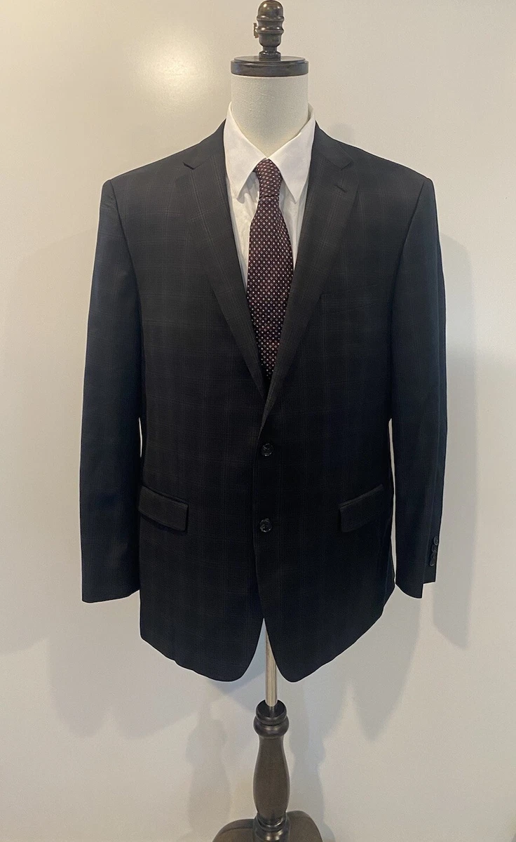 Veste De Costume Homme Austin Reed 40R – Bleu Foncé, Mélange Laine 50%/polyester 50%, 2 Boutons, Très Bon état