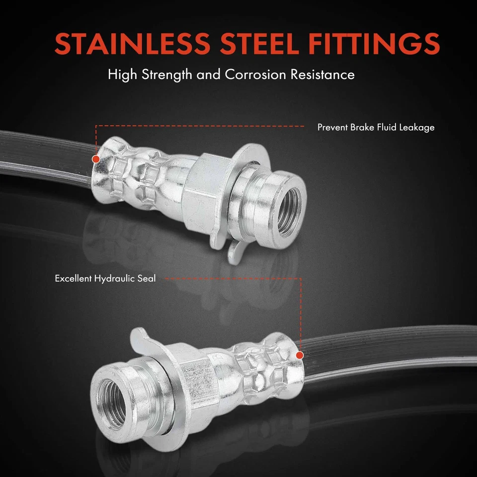 Manguera hidráulica de freno delantera derecha y derecha 2 piezas para Jeep CJ5 CJ5A CJ6 CJ6A Jeepster 66-71 Foto 4 de 4