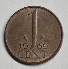 1 CENT 1969 "F " NEDERLAND NETHERLANDS