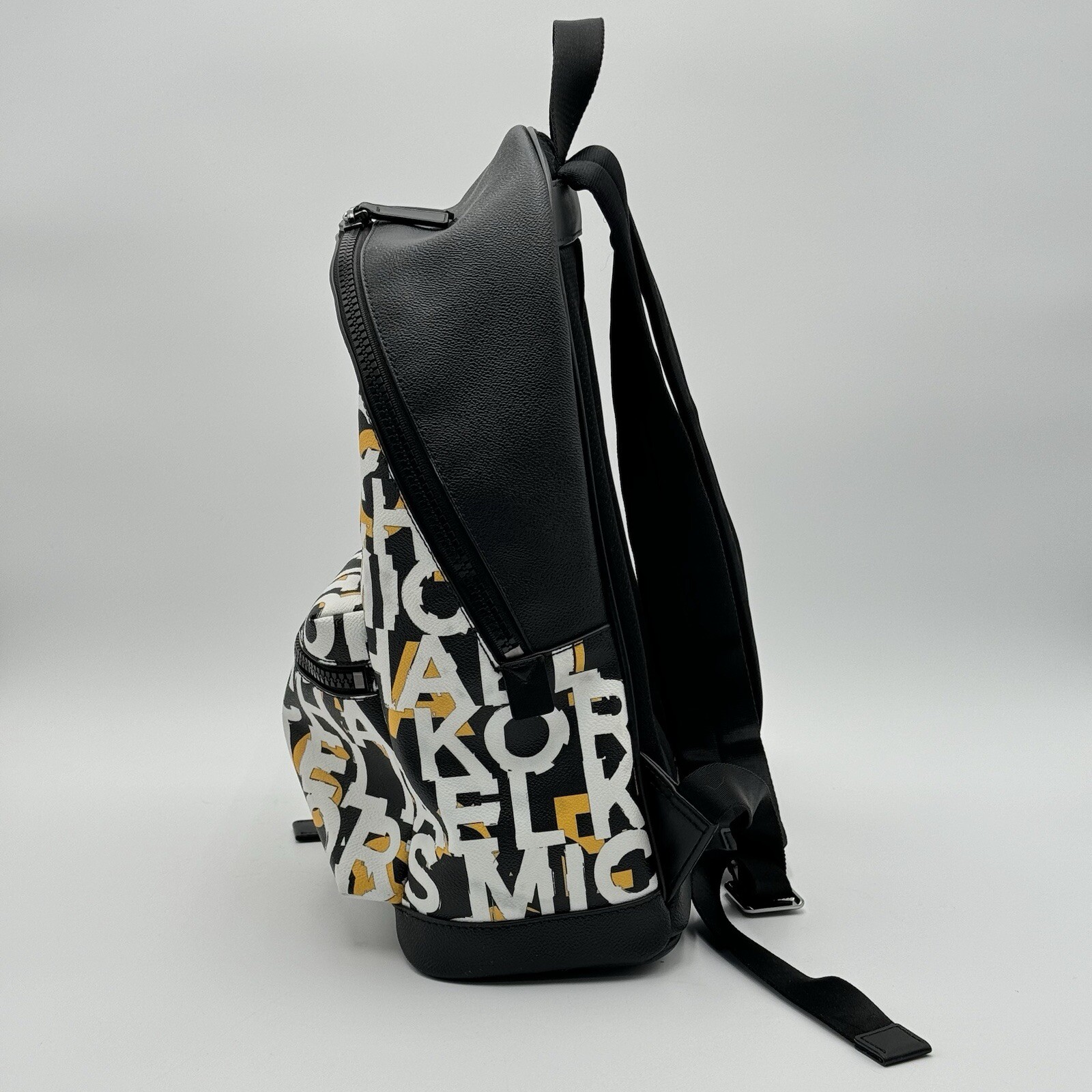 Michael Kors Men's Cooper Monogram Backpack In Black Lemon EUC RARE image 5