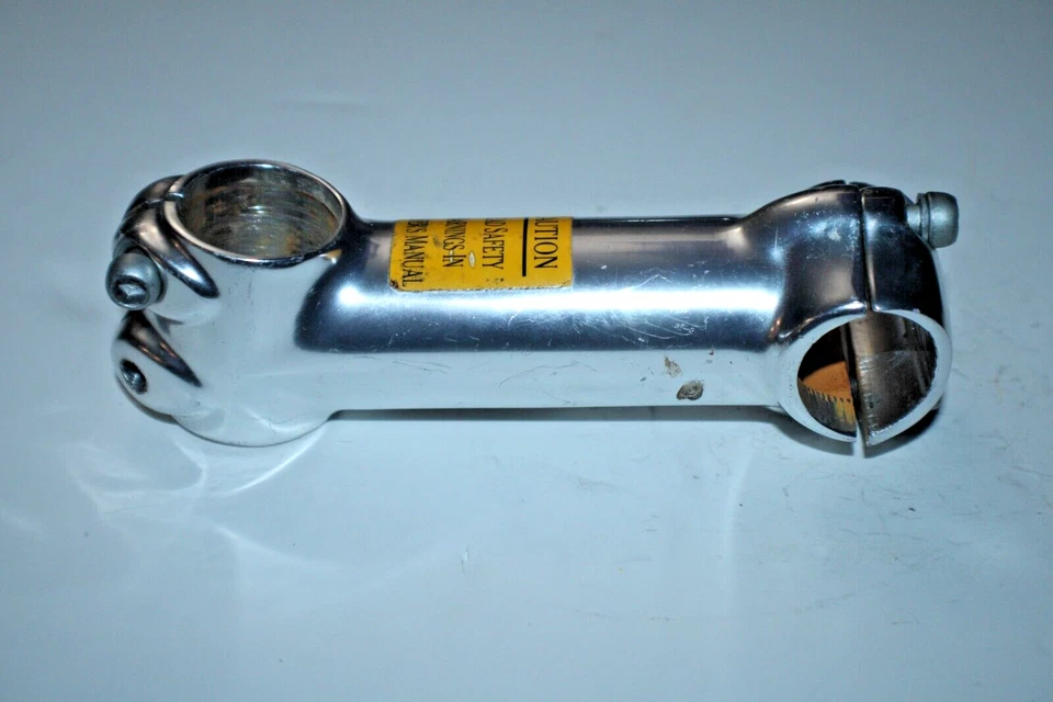 Silver Bike Stem 110mm 11/8" Threadless 9º Rise 25.4mm Hybrid Road USA Shipper - Image 2 of 4