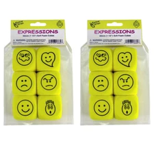 Koplow Games Foam Expressions Dice, 6 Per Pack, 2 Packs