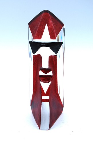 MALERAS: MATS JONASSON: ART OBJECT "INCA" IN RED. 14 CM. VERY RARE. - Picture 3 of 4