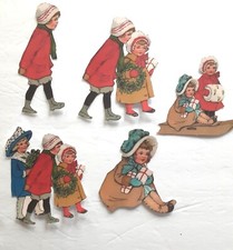3D UPick Victorian Holiday Children Winter Scrapbook Card Embellishment 3744
