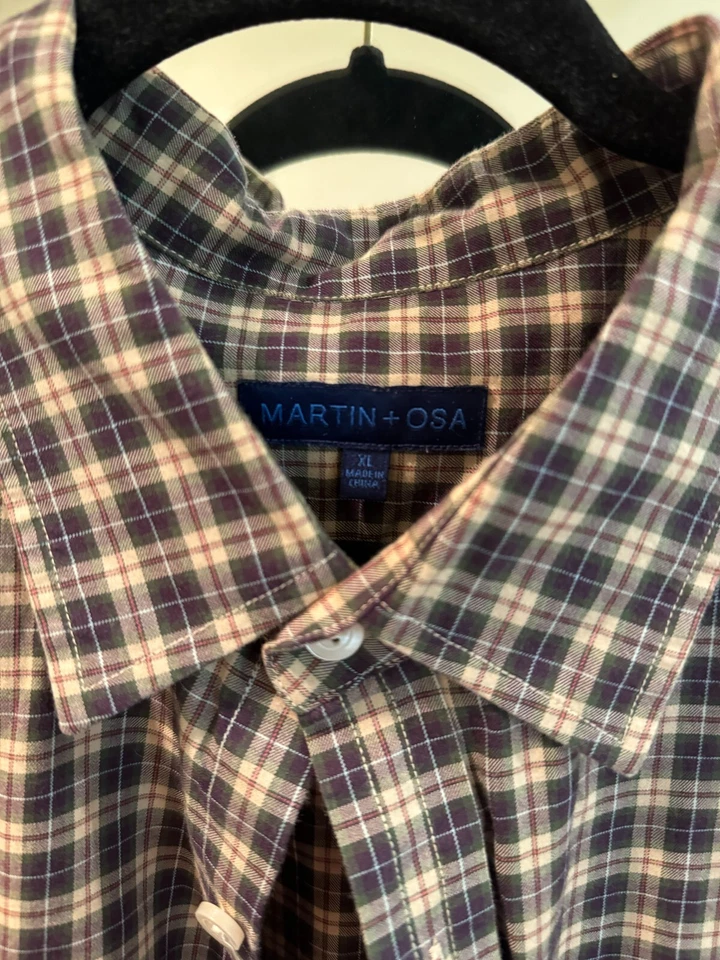 Martin + Osa Men's Long Sleeve Plaid Button Down Shirt - XL - Image 2 of 3
