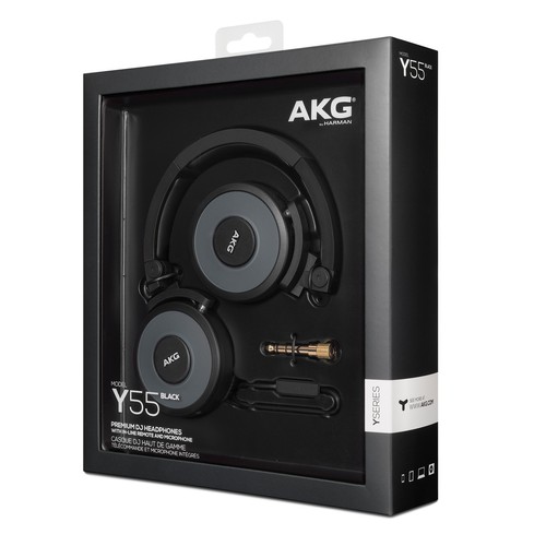 AKG Y55 High-Performance DJ Headphones With In-Line Control, Foldable, Black - Picture 5 of 7