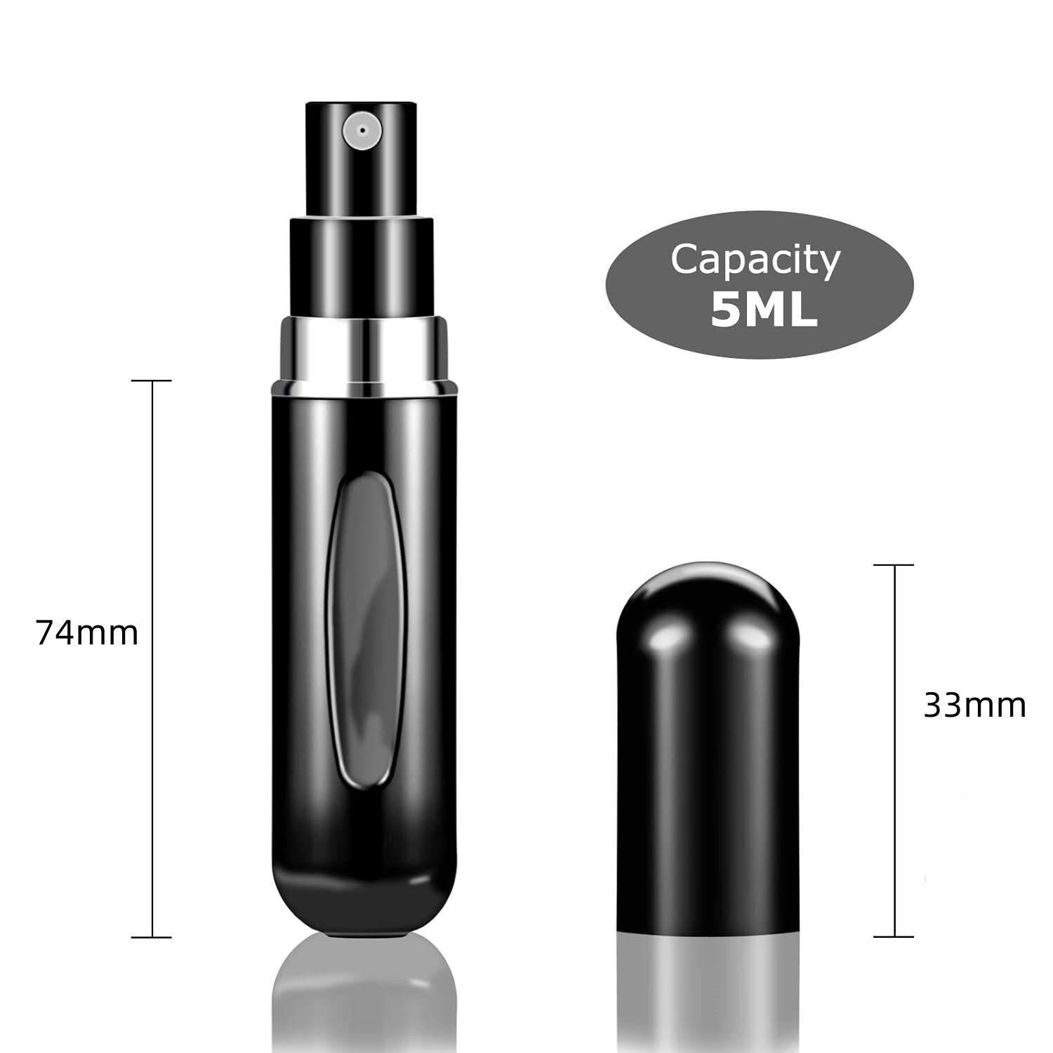 3PCS 5ml Perfume Atomiser Refillable Bottles Portable Mini Spray Travel