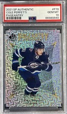 2021-22 SP Authentic  **  COLE PERFETTI  **  #P-78 Pageantry Rookie 💎 PSA 10 💎