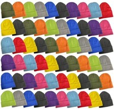 Wholesale Bulk Winter Beanies,Mens Womens Unisex Hat Bright Colors, 144 