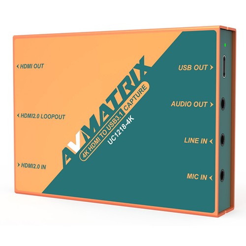 AVMATRIX UC1218-4K 4K HDMI to USB 3.1 Type-C Video Capture Card HDMI 4K Loop-Out - 第 2/6 張圖片