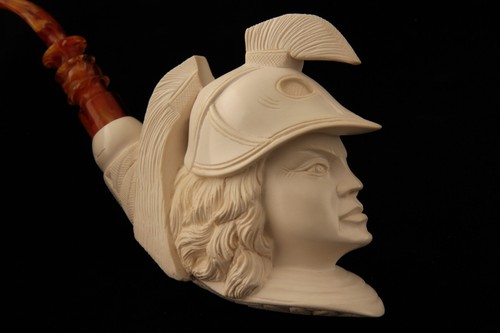 Athena Hand Carved by I. BAGLAN Block Meerschaum Pipe in a fit case 5905 New - 第 1/12 張圖片