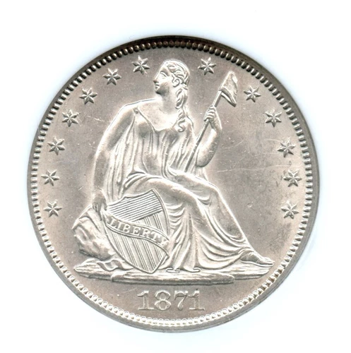 1871 Liberty Seated Half Dollar, NGC MS64
