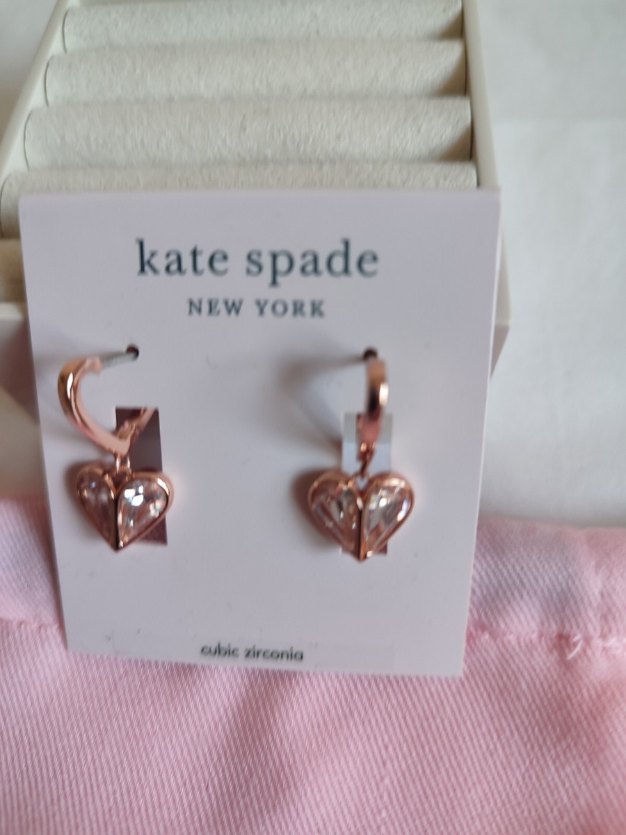 Crystal Earring Kate Spade Rose Gold Heart Earrings Kate Spade New