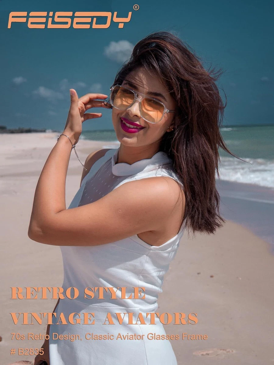 Women's plastic top aviator sunglasses