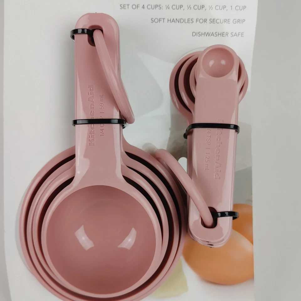 KitchenAid 9 мерные чашки и ложки консервный нож розовый KQ475OHDRA KO199OHDRA - Изображение 4 из 4