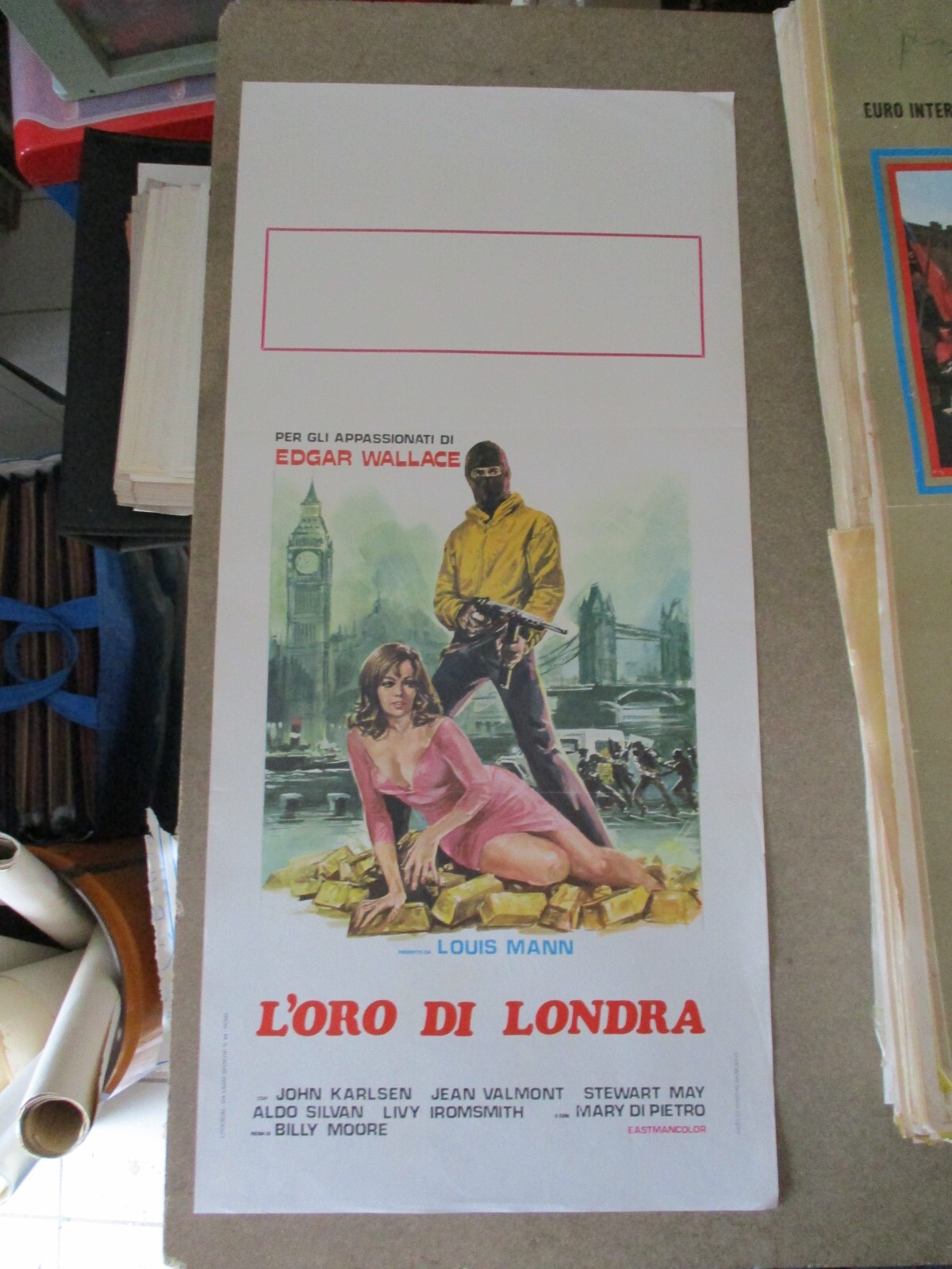 Locandina originale film L'oro di Londra (1968) - Regia di Guglielmo Morandi