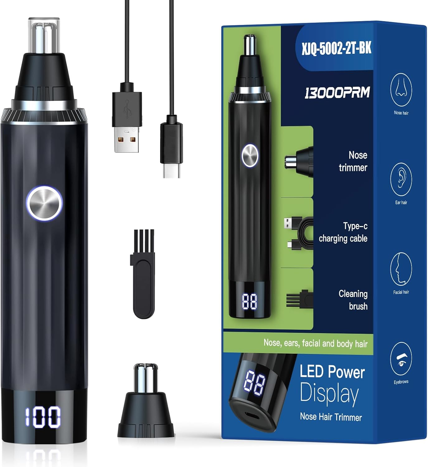 LED Display Ear and Nose Hair Trimmer Clipper for Men Women,2025 Rechargeable 2