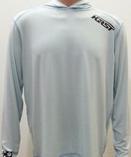 Kast Extreme Fishing Gear Ronin Tech Top Hooded Sun Shirt Ice Blue XL NWT in OP