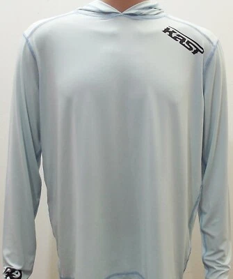 Kast Extreme Fishing Gear Ronin Tech Top Hooded Sun Shirt Ice Blue XL NWT in OP