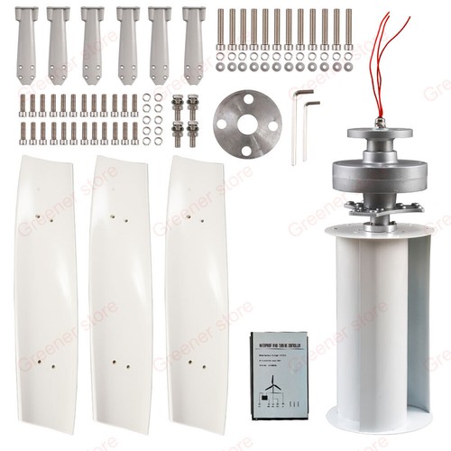 Kit generatore turbina eolica asse verticale 3000 W 12 V 24 V 48 V controller inverter - Foto 8 di 19
