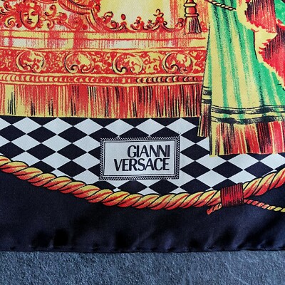 GIANNI VERSACE silk scarf I Sipari / Theater Drapes print size 34