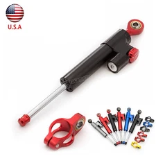 CNC Adjust Steering Stabilizer Damper Linear For Suzuki GSXR600 GSXR750 GSXR1000