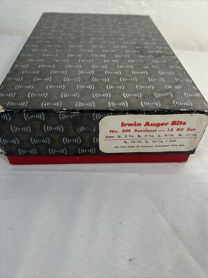 Vintage NOS Irwin Complete 13pc Boxed Set, Auger Brace Bits USA Made - Picture 10 of 10