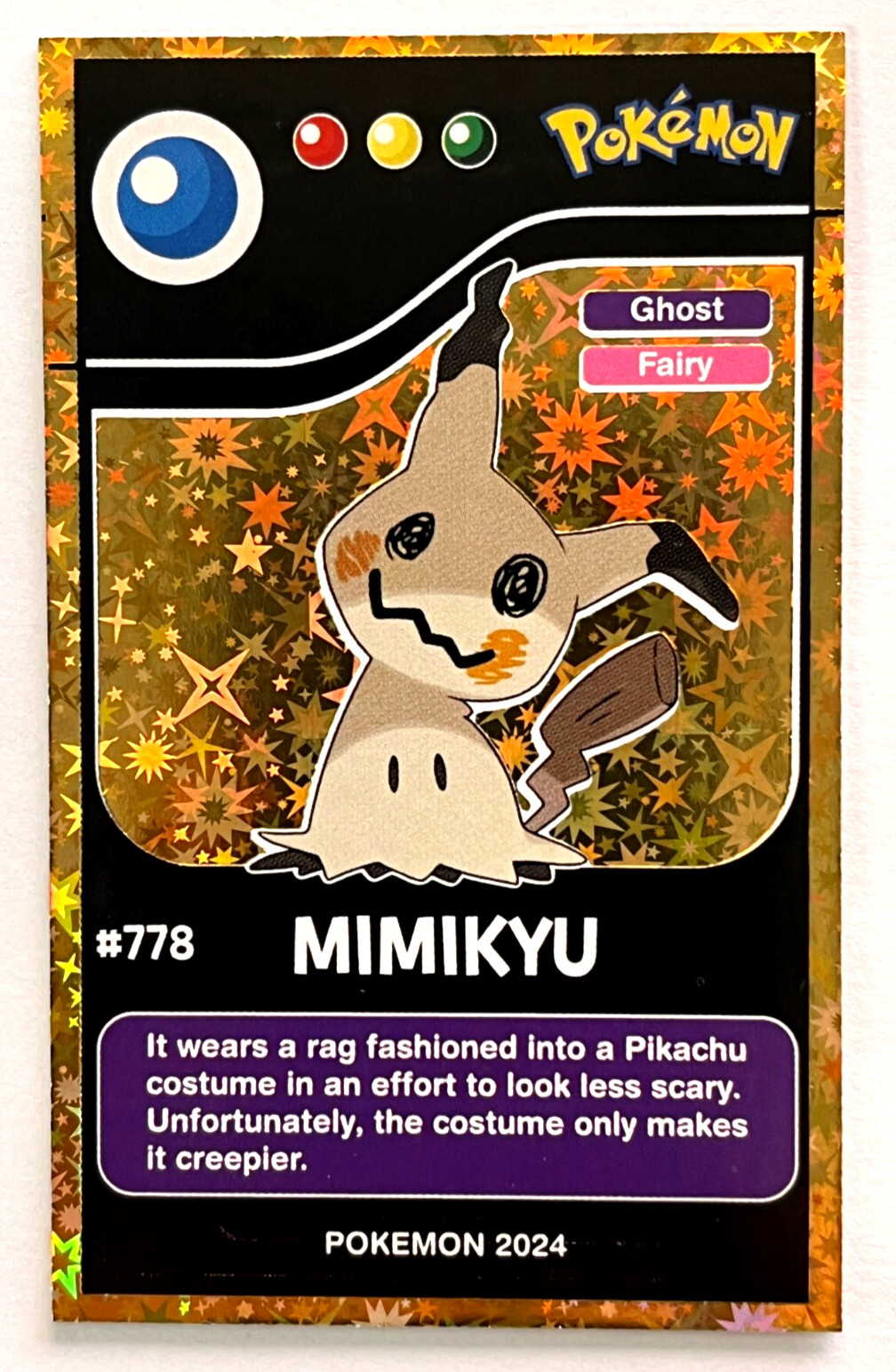 2024 POKEMON POKEDEX BLACK Card #154 MIMIKYU Kanto Peru Edition Foil