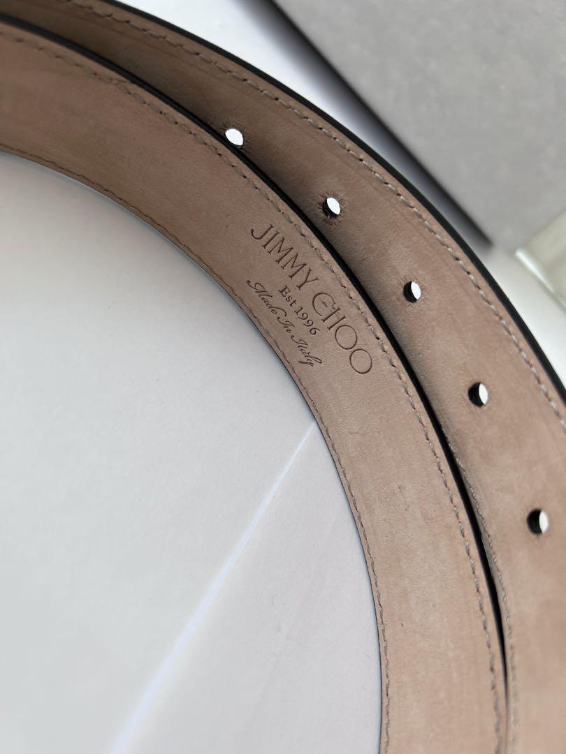 JIMMY CHOO Black Leather Belt with Star Studs Jimmy Choo