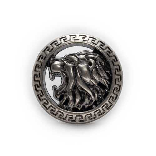 5pcs Retro Lion Metal Buttons Clothing Sewing Crafts Accessories Headband Decor - Picture 4 of 4