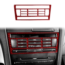 Center Console AC Climate Switch Panel Trim For Saab 9-3 03-06 Red Carbon Fiber