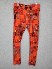 NEW LulaRoe Orange Multi Color Tall Curvy Leggings