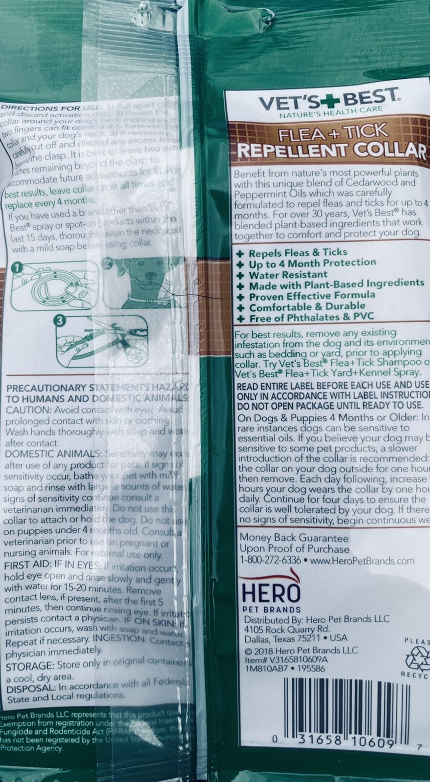 Vet's Best Flea + Tick Collar for Dog & Puppy Plant Based New/Sealed eBay