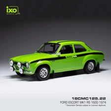 IXO 18CMC125.22 1/18 DIECAST FORD ESCORT MKI MK1 RS MEXICO 1974 GREEN