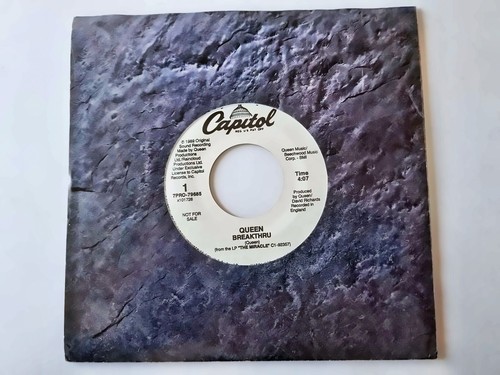 Queen/ Freddie Mercury - Breakthru 7'' Vinyl US PROMO - Picture 1 of 5