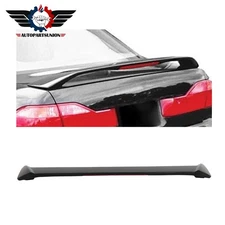Rear Spoiler w/LED 3RD Brake Light For 1998-2002 Honda Accord Matte Black