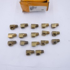 17 Pack Parker 2202P-4-4 Air Brake 90° Elbow Fittings 1/4" FPT x 1/4" MPT Brass