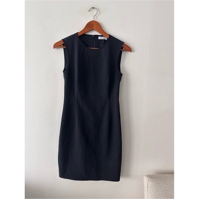 Max & Co. Sleeveless shift sheath dress knee length Navy size 36/ small