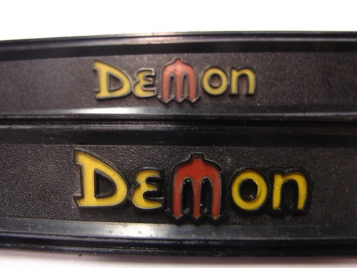 1971-1972 Dodge Demon Interior Door Plate Badge Script Emblems - Picture 3 of 6
