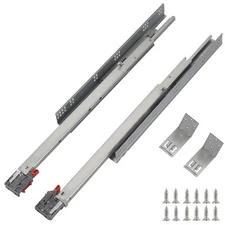 Under Mount Drawer Slides 12 inch (1 Pair), Full Extension Soft Close Undermo...
