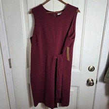 Rachel Roy Curvy Collection Sleeveless Dress Size 16W NWT Pinot Noir Red