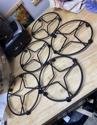 Set of 5 Star-Shaped Cast Iron Hot Plate Holders Pier 1