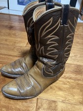 NOCONA Vintage Cowboy Boots Men's Sz 10 D Style 4782 Brown Leather Made in USA